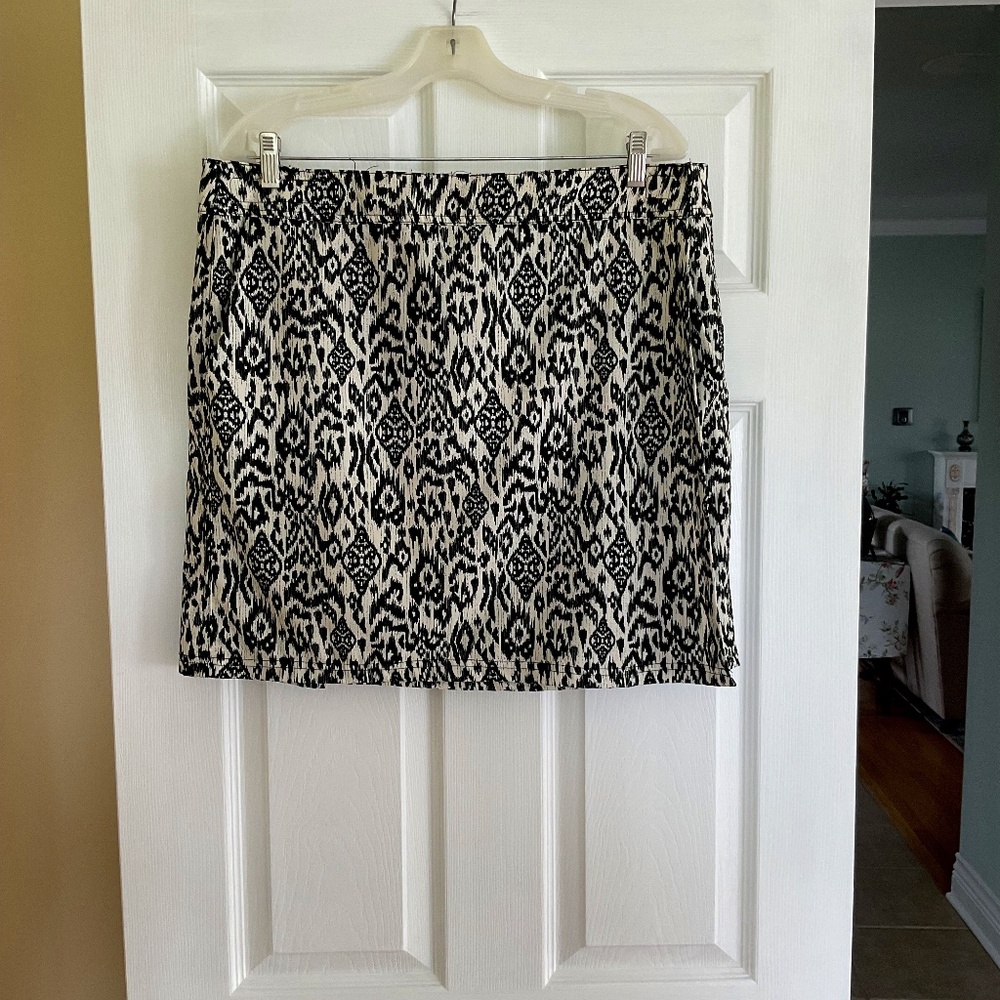 Ripskirt Hawaii Tribal Black & Beige Wrap Short Skirt Size XL